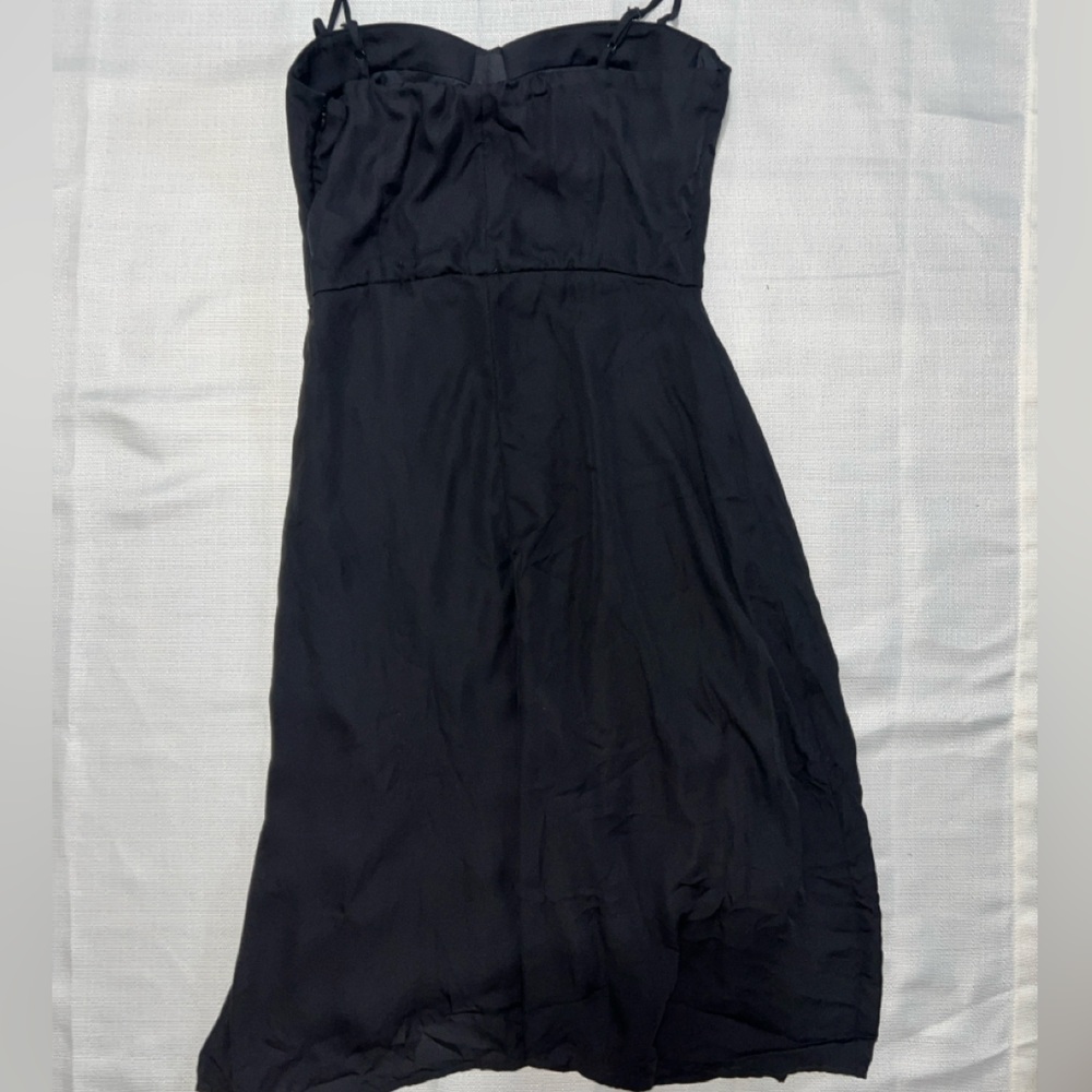 Socialite Black Women's Dress with Front Slit Size Large - Picture 6 of 7